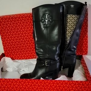 TORY BURCH BLACK LEATHER BOOTS
